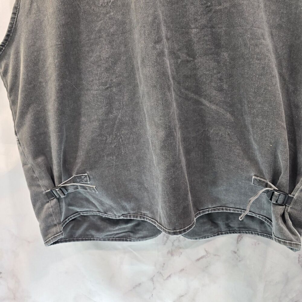 OlimpinA Vest Men 2XL 3XL Gray Fishing Vintage Full Zip Canvas Utility Tactical - Picture 9 of 11